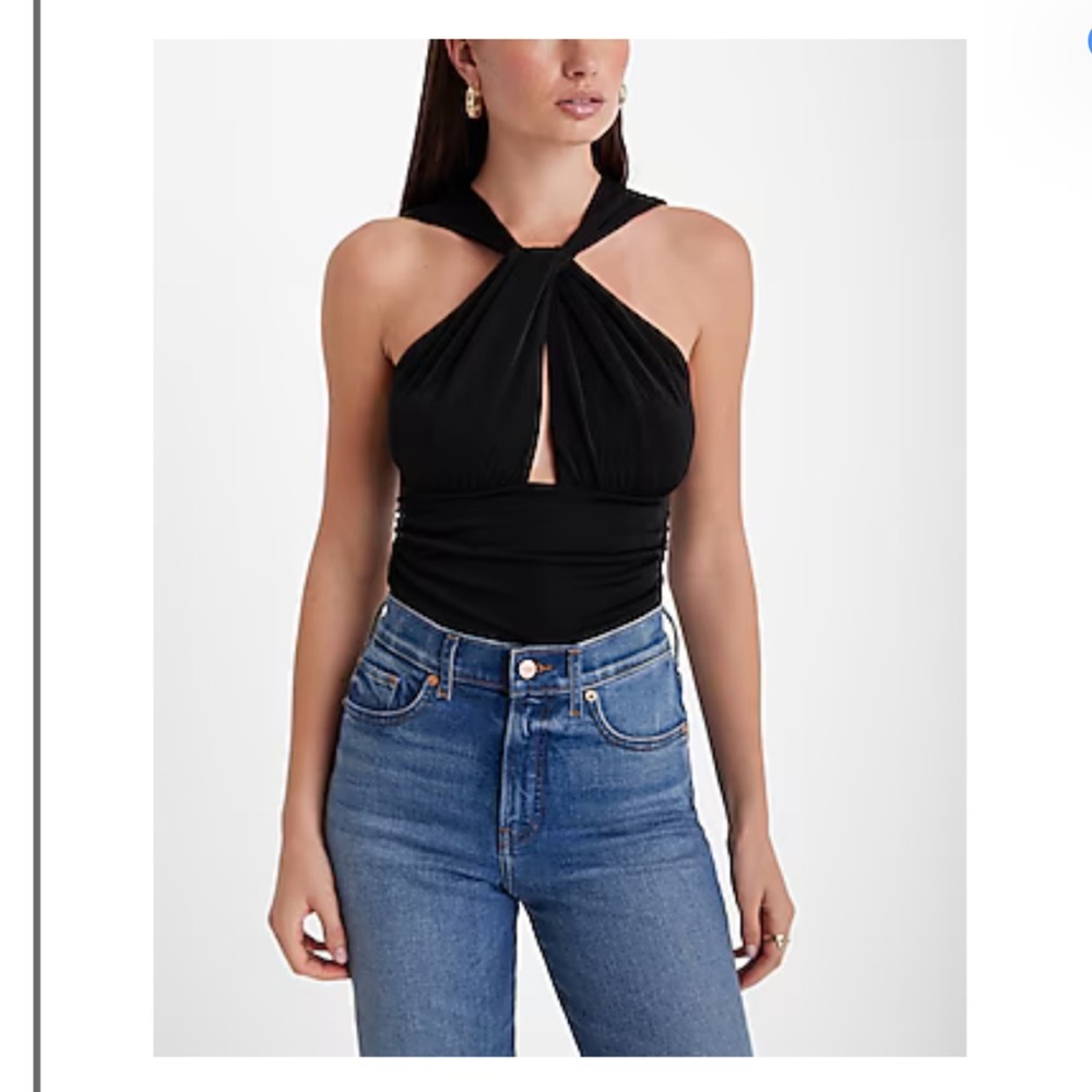Express Black Keyhole Bodysuit